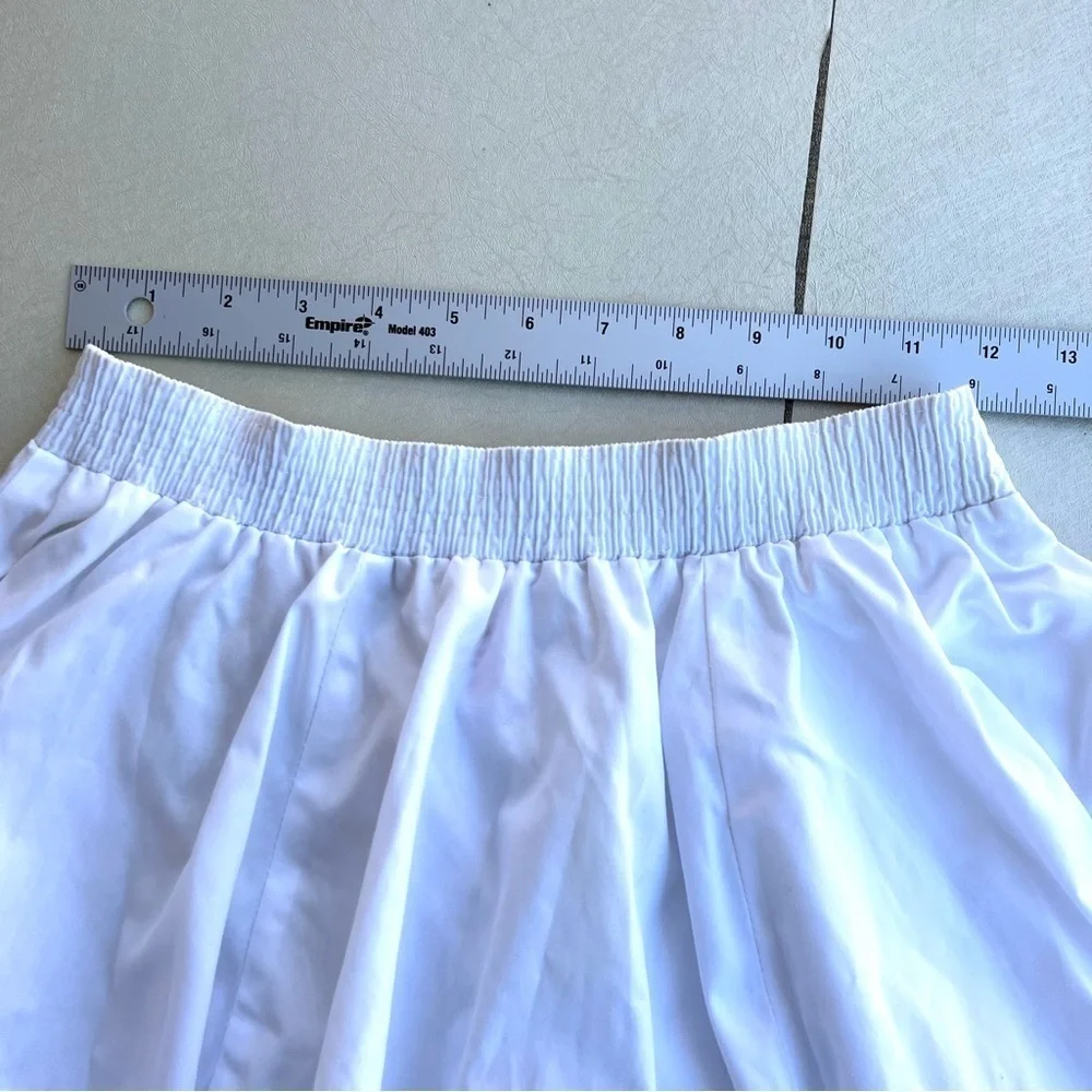 Vintage White Square Dance Full Round Dance Skirt white lace trimmed Women’s XS